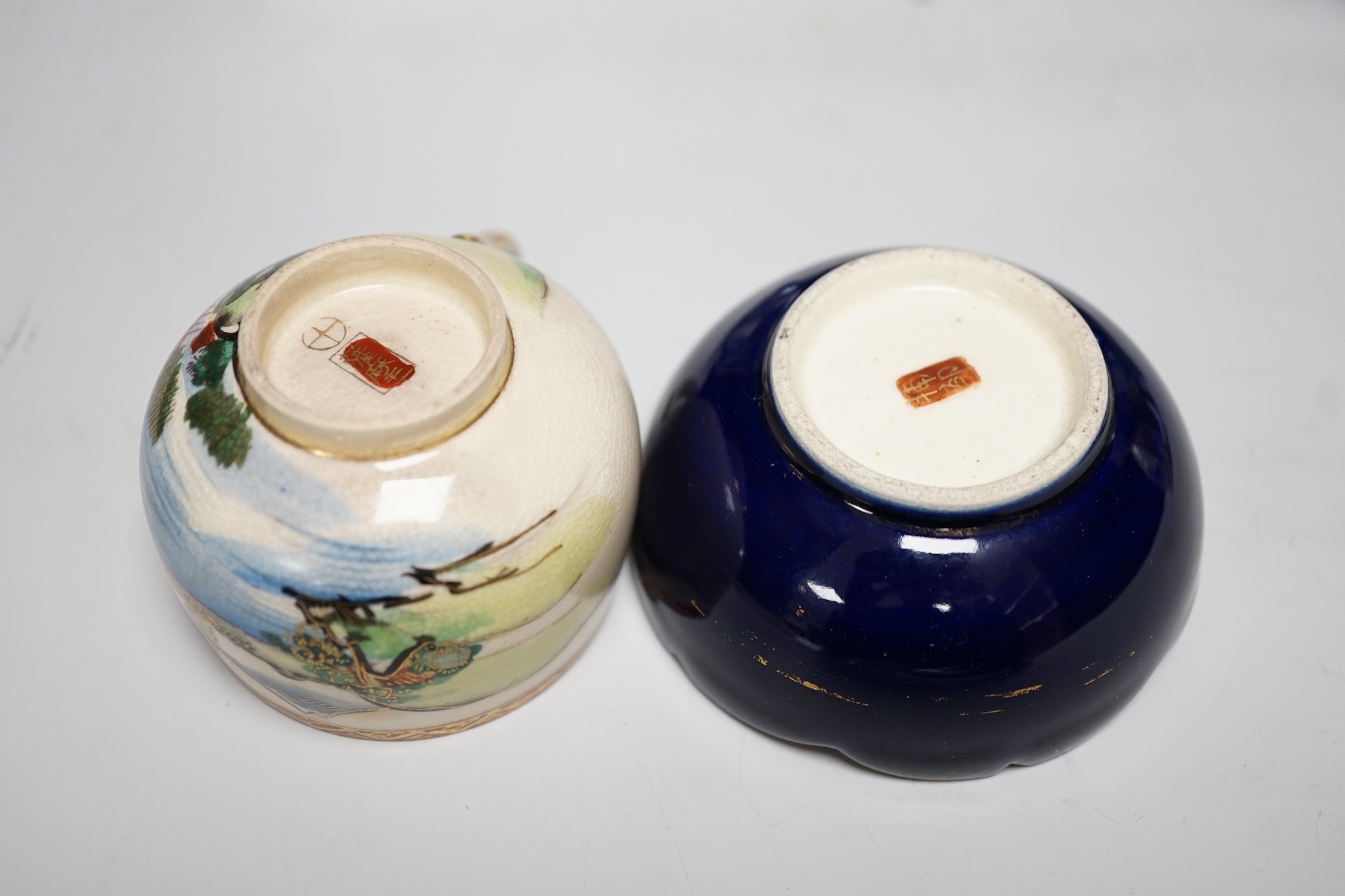 A group of Japanese ceramics to include Satsuma, kutani etc.
